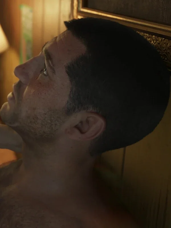Warm lamplight on Jason's skin in the 2023 first trailer