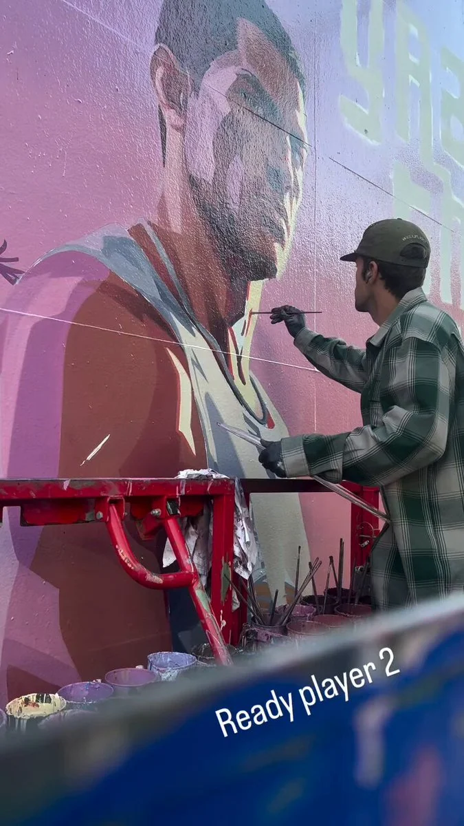 Nearly completed GTA VI mural in Brooklyn featuring Jason, Lucia and the game's logo