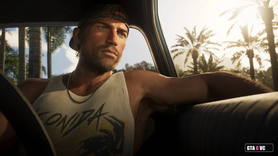 Jason sitting in a car in the Leonida Keys