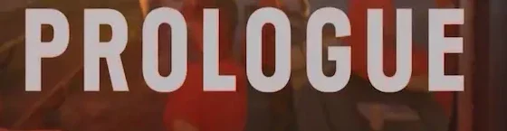 流出した録画の冒頭に出るPROLOGUEの文字。公開画像から切り出した場面