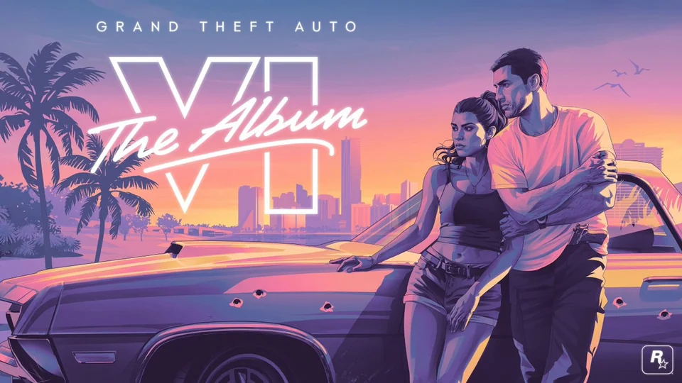 Video-Vorschaubild mit der Aufschrift Grand Theft Auto VI The Album, Jason und Lucia